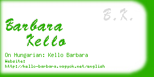 barbara kello business card